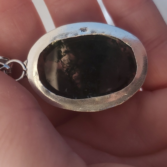 New Indian Moss 925 Silver Pendant. - Picture 3 of 9